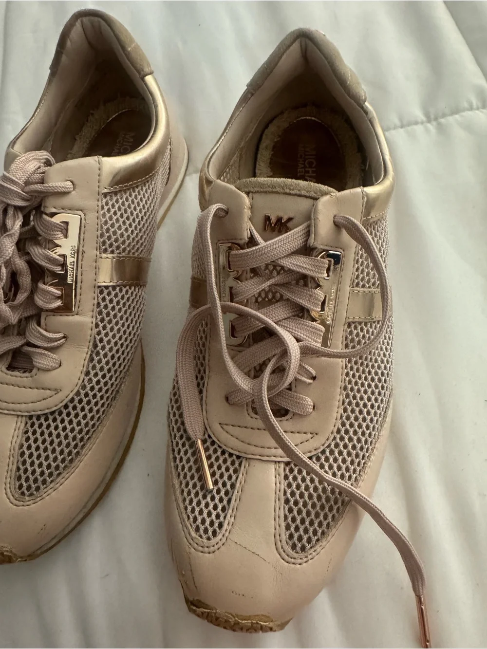 MICHAEL Michael Kors Blush Mesh & Leather Sneakers